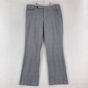 Lauren Ralph Lauren Black Houndstooth Adelle Pants Womens Wide Leg Size 14